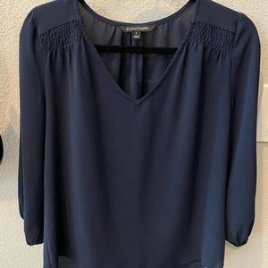 Navy blue 3/4 sleeve blouse